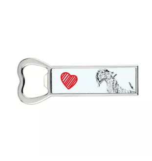Kerry Blue Terrier, Irish Blue Terrier - bottle opener with a dog, personalized fridge opener, unique gift for a man by Art-Dog brand