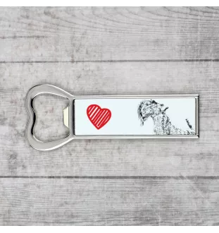 Kerry Blue Terrier, Irish Blue Terrier - Flaschenöffner mit Hund, personalisierter Flaschenöffner für den Kühlschrank, ein einzigartiges Geschenk für Männer von der Marke Art-Dog