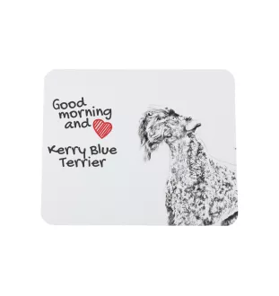Kerry Blue Terrier, Irish Blue Terrier - mouse pad with print, personalized dog-themed mouse pad, unique gadget for an office worker by Art-Dog brand