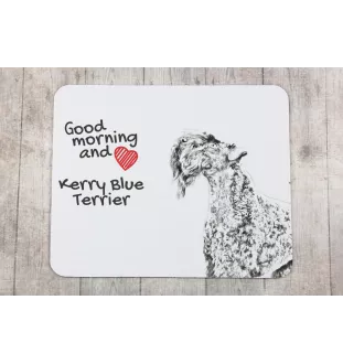 Kerry Blue Terrier, Irish Blue Terrier - mouse pad with print, personalized dog-themed mouse pad, unique gadget for an office worker by Art-Dog brand