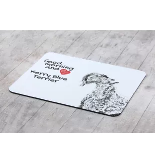 Kerry Blue Terrier, Irish Blue Terrier - mouse pad with print, personalized dog-themed mouse pad, unique gadget for an office worker by Art-Dog brand