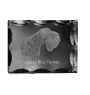 Kerry Blue Terrier, Irish Blue Terrier - Kristall mit einem Hundebild, Glasstatuette mit einem Bild, einzigartiger Bilderrahmen der Marke Art-Dog