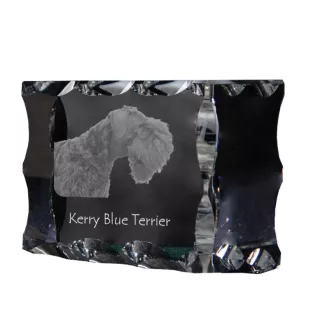 Terrier Kerry Blue - cristal avec photo de chien, statuette en verre avec photo, cadre exceptionnel avec photo de la marque Art-Dog