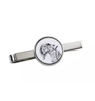 Kerry Blue Terrier, Irish Blue Terrier - tie clip with a dog, personalized tie clip, a unique gift for a man from the Art-Dog brand