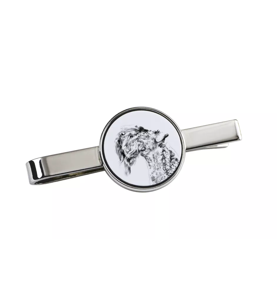 Kerry Blue Terrier, Irish Blue Terrier - tie clip with a dog, personalized tie clip, a unique gift for a man from the Art-Dog brand