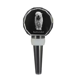 Komondor grubszy stopper do wina z psem Art-Dog