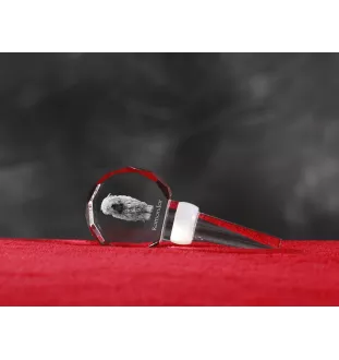 Komondor - Kristallflaschenverschluss, einzigartiger Weinverschluss mit Foto, personalisiertes Geschenk für Sommelier der Marke Art-Dog