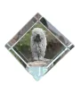 Komondor - un cube de cristal avec une photo, une photo de cheval dans le cristal, un presse-papiers cubique de la marque Art-Dog