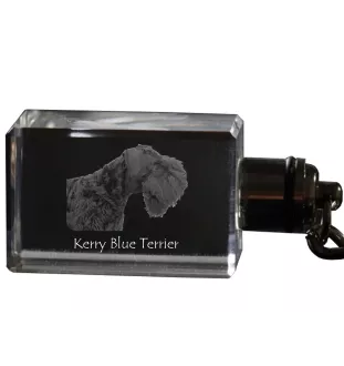 Kerry Blue Terrier brelok kryształowy z psem Art-Dog