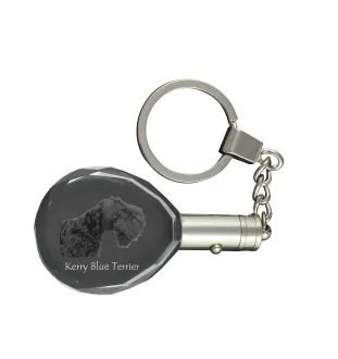 Terrier Kerry Blue - pendentif avec une photo de chien, porte-clés en cristal dans une boîte cadeau, un cadeau unique par Art-Dog