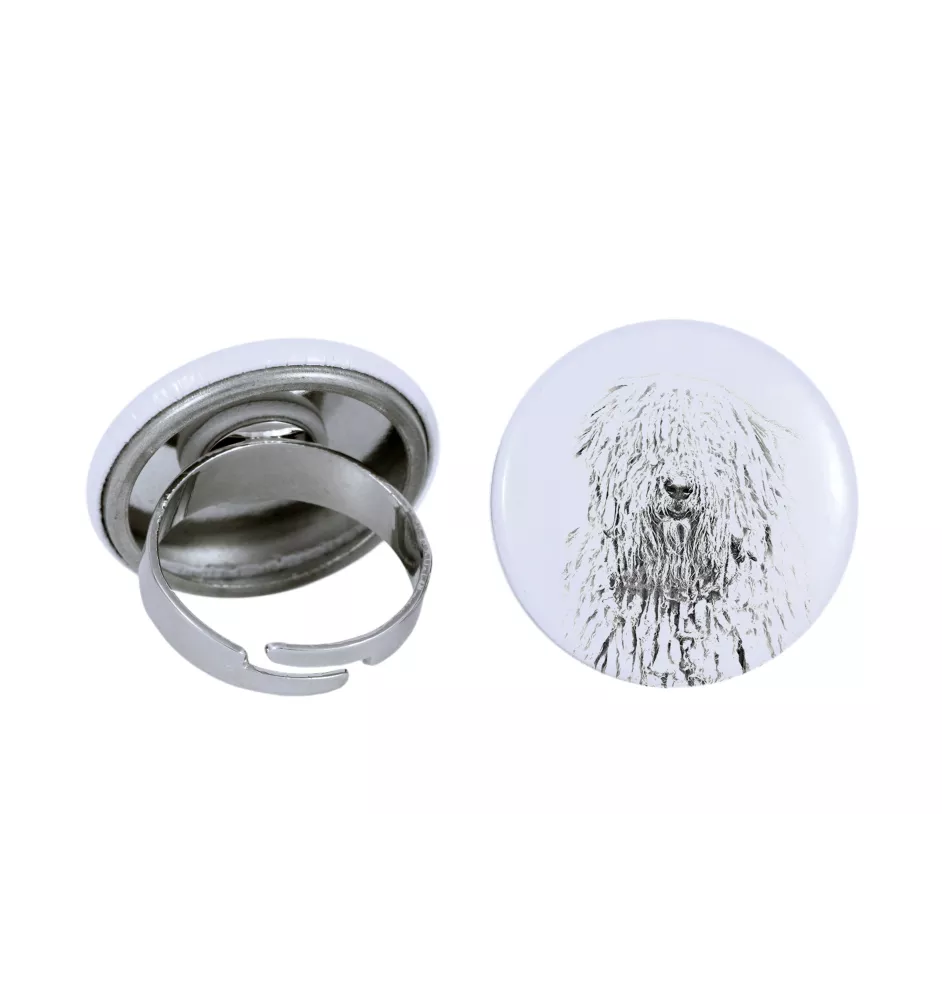 Komondor - Damen Schmuck mit dem Bild eines Hundes, handgefertigtes Produkt, Möglichkeit, Ihr eigenes Foto hinzuzufügen, Marke Art-Dog