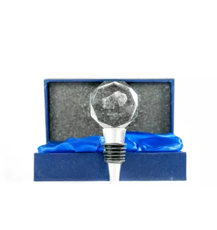 Kerry Blue Terrier, Irish Blue Terrier - Bottle stopper, crystal wine stopper with photo, personalised gift for bartender by Art-Dog brand