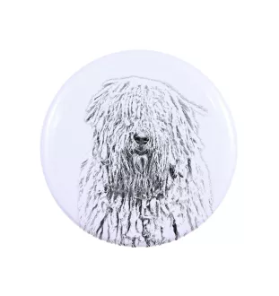 Komondor, Hungarian sheepdog, Mop Dog - magnet with a dog's pupil, exceptionally light, strong magnet, handmade product by the Art-Dog brand