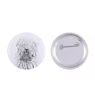 Komondor - Anstecknadel mit Ihrem Hund, fügen Sie Ihr eigenes Foto hinzu, Marke Art-Dog