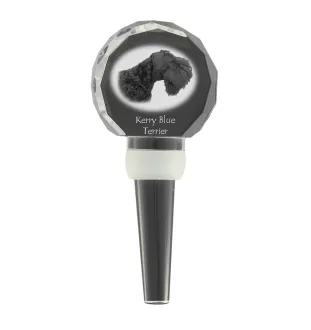 Terrier Kerry Blue - Bouchon de bouteille en cristal, bouchon de vin unique avec photo, cadeau personnalisé pour sommelier par la marque Art-Dog