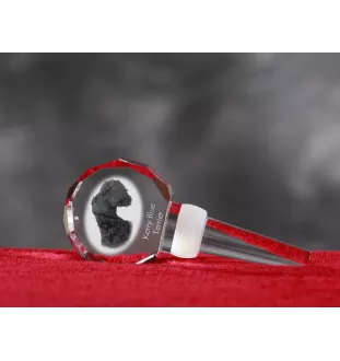 Kerry Blue Terrier, Irish Blue Terrier - Kristallflaschenverschluss, einzigartiger Weinverschluss mit Foto, personalisiertes Geschenk für Sommelier der Marke Art-Dog