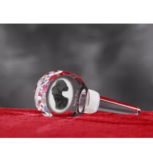 Terrier Kerry Blue - Bouchon de bouteille en cristal, bouchon de vin unique avec photo, cadeau personnalisé pour sommelier par la marque Art-Dog