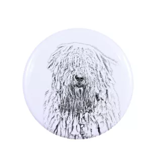 Komondor - Anstecknadel mit Ihrem Hund, fügen Sie Ihr eigenes Foto hinzu, Marke Art-Dog