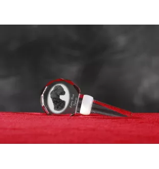 Kerry Blue Terrier, Irish Blue Terrier - Kristallflaschenverschluss, einzigartiger Weinverschluss mit Foto, personalisiertes Geschenk für Sommelier der Marke Art-Dog