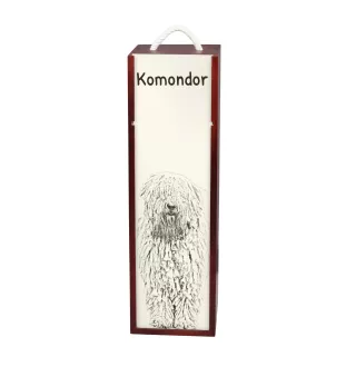 Komondor - Weinbox mit Hund, Alkoholbox mit Grafik, personalisierte Geschenkbox der Marke Art-Dog