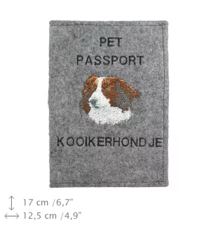 Kooikerhondje - Dog passport case, document case, gift for the traveller from the Art-Dog brand