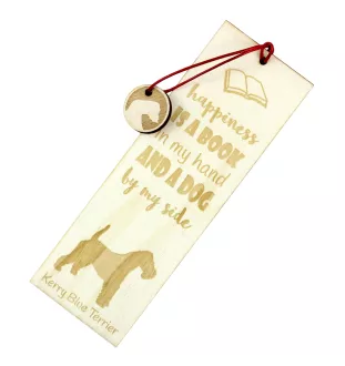 Kerry Blue Terrier, Irish Blue Terrier - Lesezeichen mit Hund, personalisiertes Lesezeichen, Hundeaccessoire für Leser der Marke Art-Dog