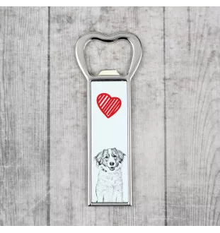 Kooikerhondje - bottle opener with a dog, personalized fridge opener, unique gift for a man by Art-Dog brand
