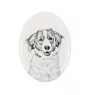 Chien d'eau de la Romagne - une plaque commémorative avec une photo de chien, une plaque funéraire avec une impression, une plaque ovale personnalisée de la marque Art-Dog