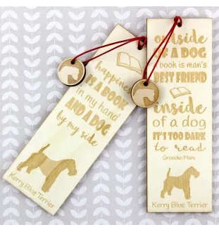 Terrier Kerry Blue - marque-page pour livre avec chien, marque-page personnalisé, cadeau pour les amateurs de livres de la marque Art-Dog