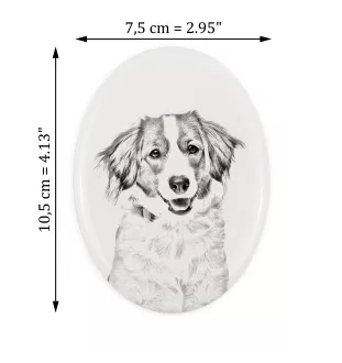 Chien d'eau de la Romagne - une plaque commémorative avec une photo de chien, une plaque funéraire avec une impression, une plaque ovale personnalisée de la marque Art-Dog