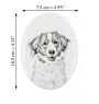 Kooikerhondje - commemorative plaque with a photo of a dog, tombstone with a print, personalized oval plaque from the Art-Dog brand
