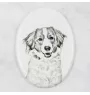 Kooikerhondje - commemorative plaque with a photo of a dog, tombstone with a print, personalized oval plaque from the Art-Dog brand