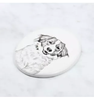 Chien d'eau de la Romagne - une plaque commémorative avec une photo de chien, une plaque funéraire avec une impression, une plaque ovale personnalisée de la marque Art-Dog
