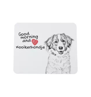 Kooikerhondje - mouse pad with print, personalized dog-themed mouse pad, unique gadget for an office worker by Art-Dog brand