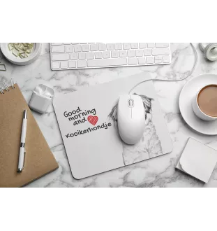 Kooikerhondje - mouse pad with print, personalized dog-themed mouse pad, unique gadget for an office worker by Art-Dog brand