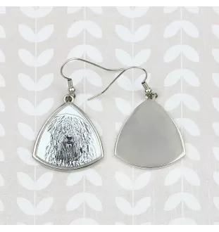 Komondor, Hungarian sheepdog, Mop Dog - dog earrings, hanging earrings with a picture, personalized jewelry with Art-Dog brand print
