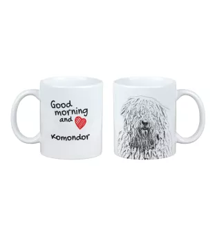 Komondor kubek z psem good morning Art-Dog