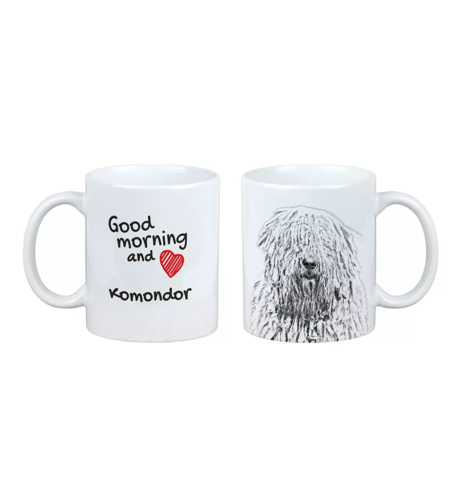 Komondor kubek z psem good morning Art-Dog