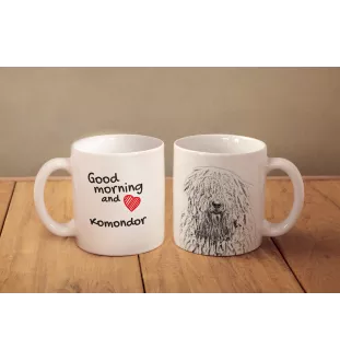 Komondor kubek z psem good morning Art-Dog