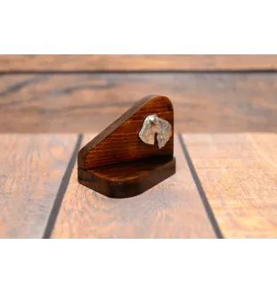 Kerry Blue Terrier, Irish Blue Terrier - wooden candle holder with a dog, tealight holder, a memorial place for a dog by Art-Dog brand