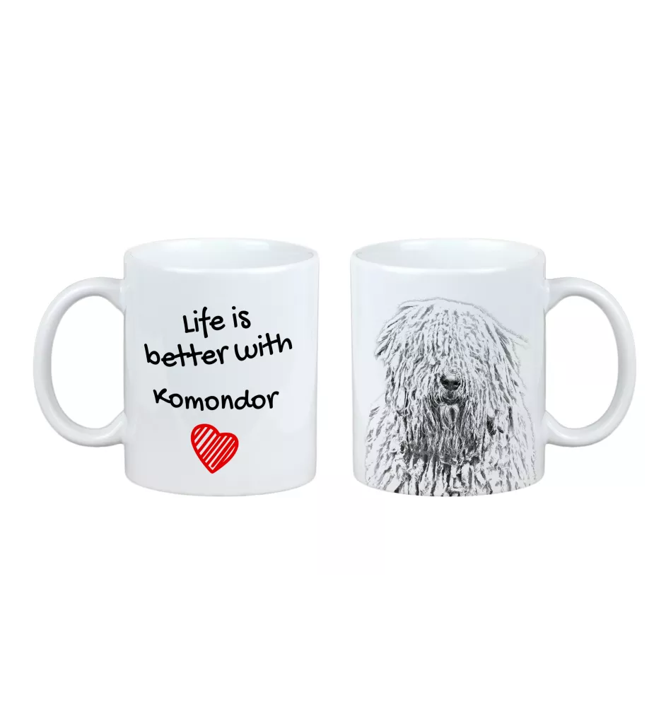 Komondor, Hungarian sheepdog, Mop Dog - cup with a dog, cup with a photo, personalized gift from the Art-Dog brand