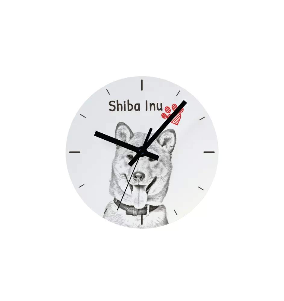 Kooikerhondje - wall clock with a dog, shelf clock with a print, personalized home decoration from the Art-Dog brand