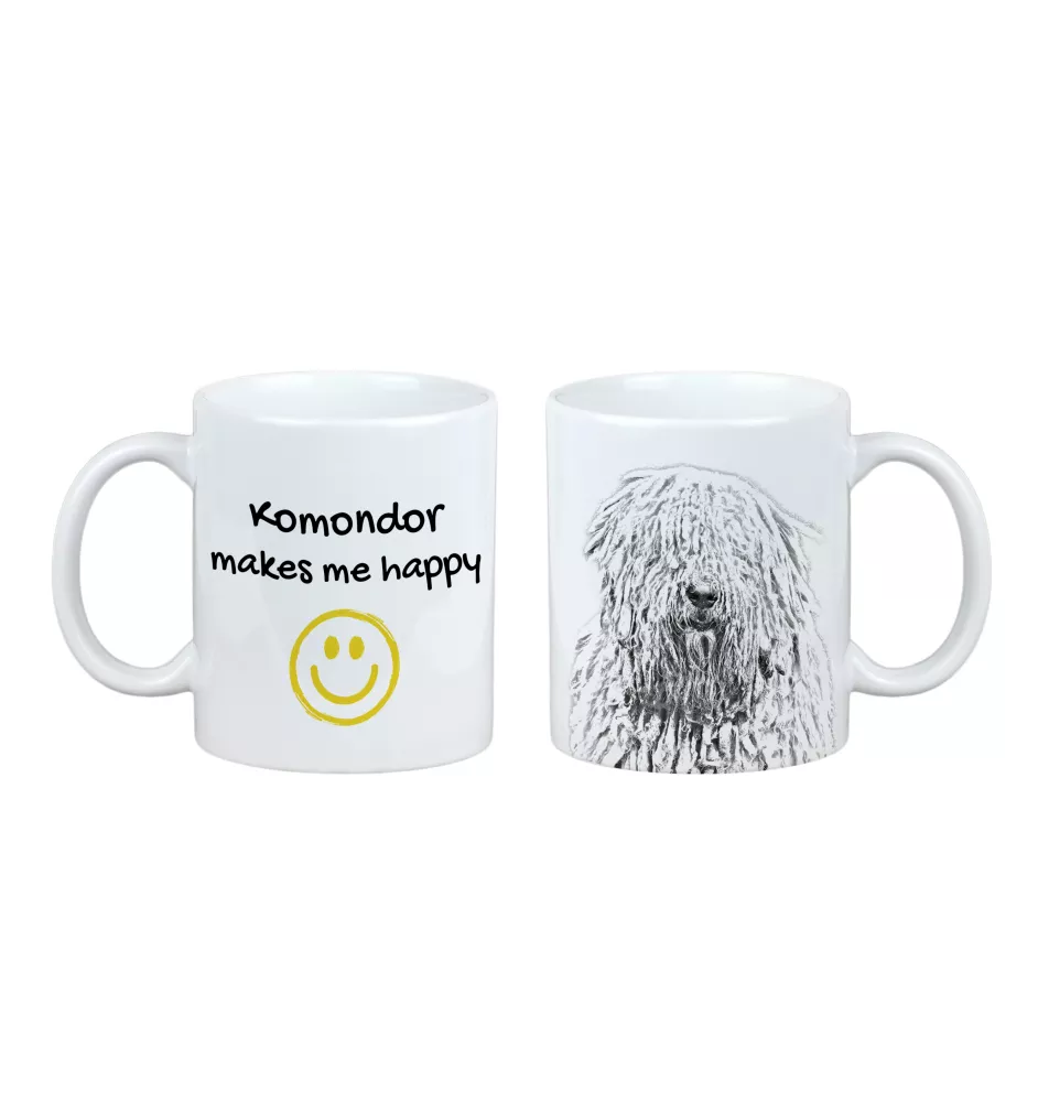 Komondor - Tasse mit Hund, fröhliche Tasse für Hundeliebhaber, personalisiertes Geschenk der Marke Art-Dog