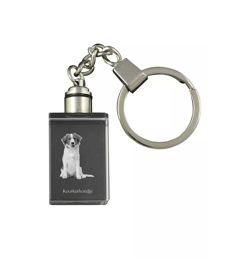 Kooikerhondje - Schlüsselanhänger aus Kristall mit Hundefoto, beleuchteter Schlüsselanhänger, einzigartiges Geschenk der Marke Art-Dog