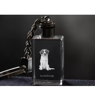 Kooikerhondje - Schlüsselanhänger aus Kristall mit Hundefoto, beleuchteter Schlüsselanhänger, einzigartiges Geschenk der Marke Art-Dog
