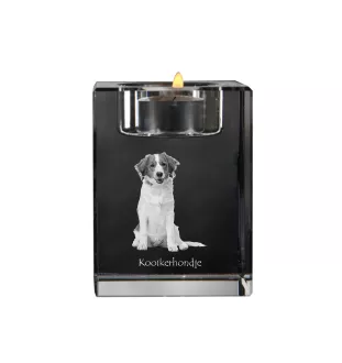 Chien d'eau de la Romagne - Bougeoir avec photo de chien, porte bougie en cristal, cadeau personnalisé par la marque Art-Dog