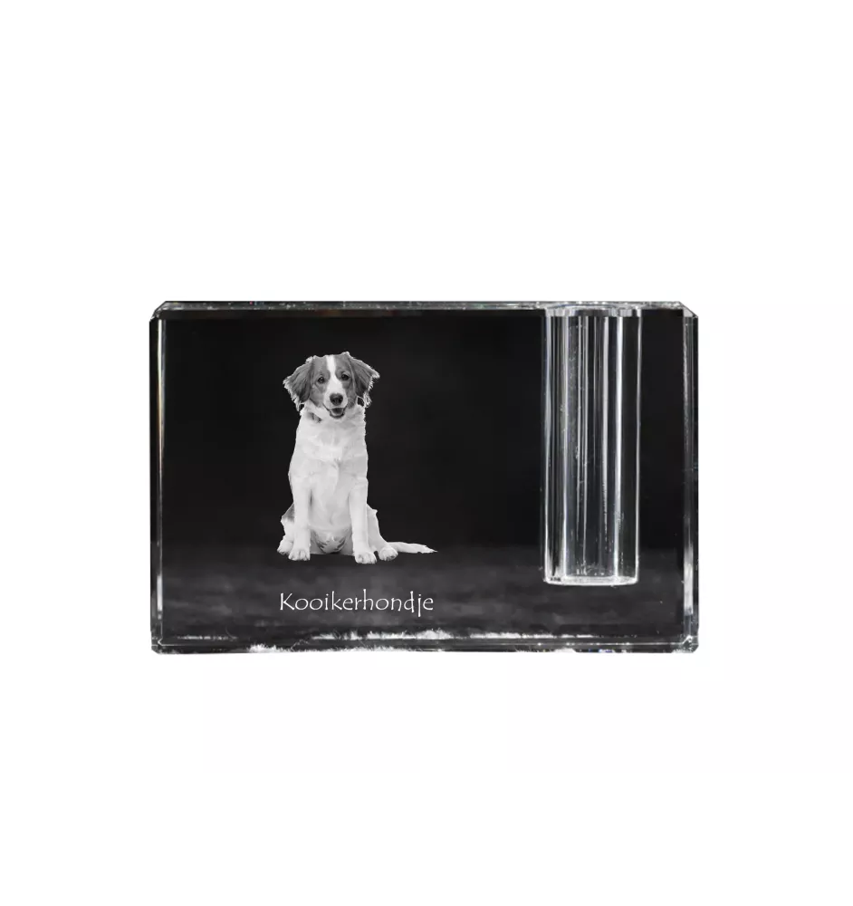 Chien d'eau de la Romagne - Porte-stylos, organiseur en cristal avec photo de chien, décoration de bureau unique par la marque Art-Dog