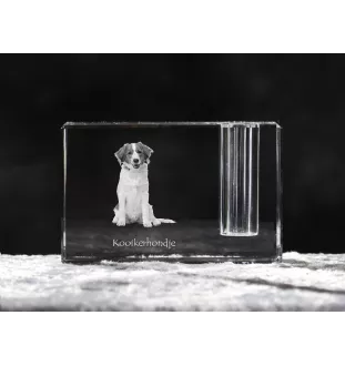 Kooikerhondje - Stifthalter, Kristallorganizer mit Hundefoto, einzigartige Schreibtischdekoration der Marke Art-Dog
