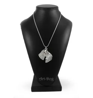 Terrier Kerry Blue - un collier avec un chien, un pendentif de chien sur une chaîne en argent, un bijou unique de la marque Art-Dog