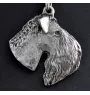Terrier Kerry Blue - un collier avec un chien, un pendentif de chien sur une chaîne en argent, un bijou unique de la marque Art-Dog